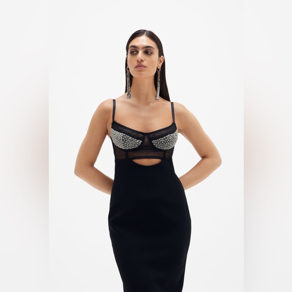 Rachel Gilbert Stephanie Hartley Embellished Corset Gown Black Size 10 US - Picture 16 of 16